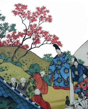 Hokusai_If_only_maples_could_think_poem6b